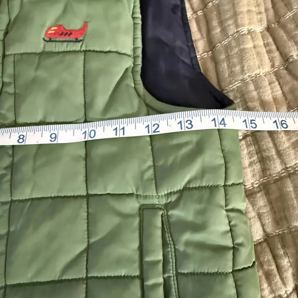 GYMBOREE Olive Green with Helicopter logo Puffer Vest. Poly‎ fill Size 4T